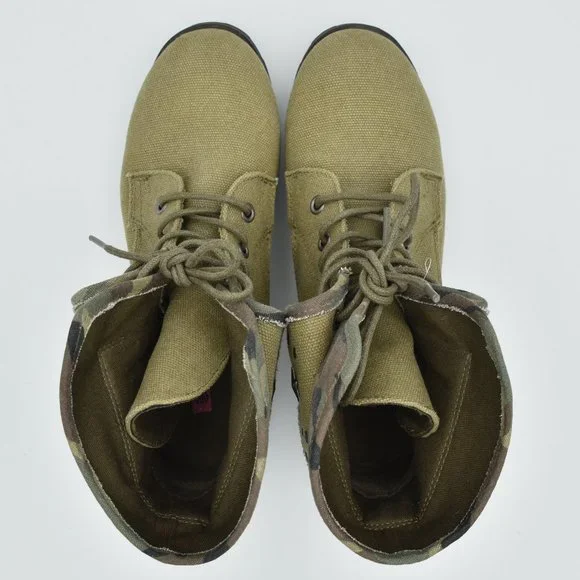 NWOT Rock & Candy by ZiGi Green Camouflage Spraypaint Boots, Women's Size 6.5 - Picture 10 of 13